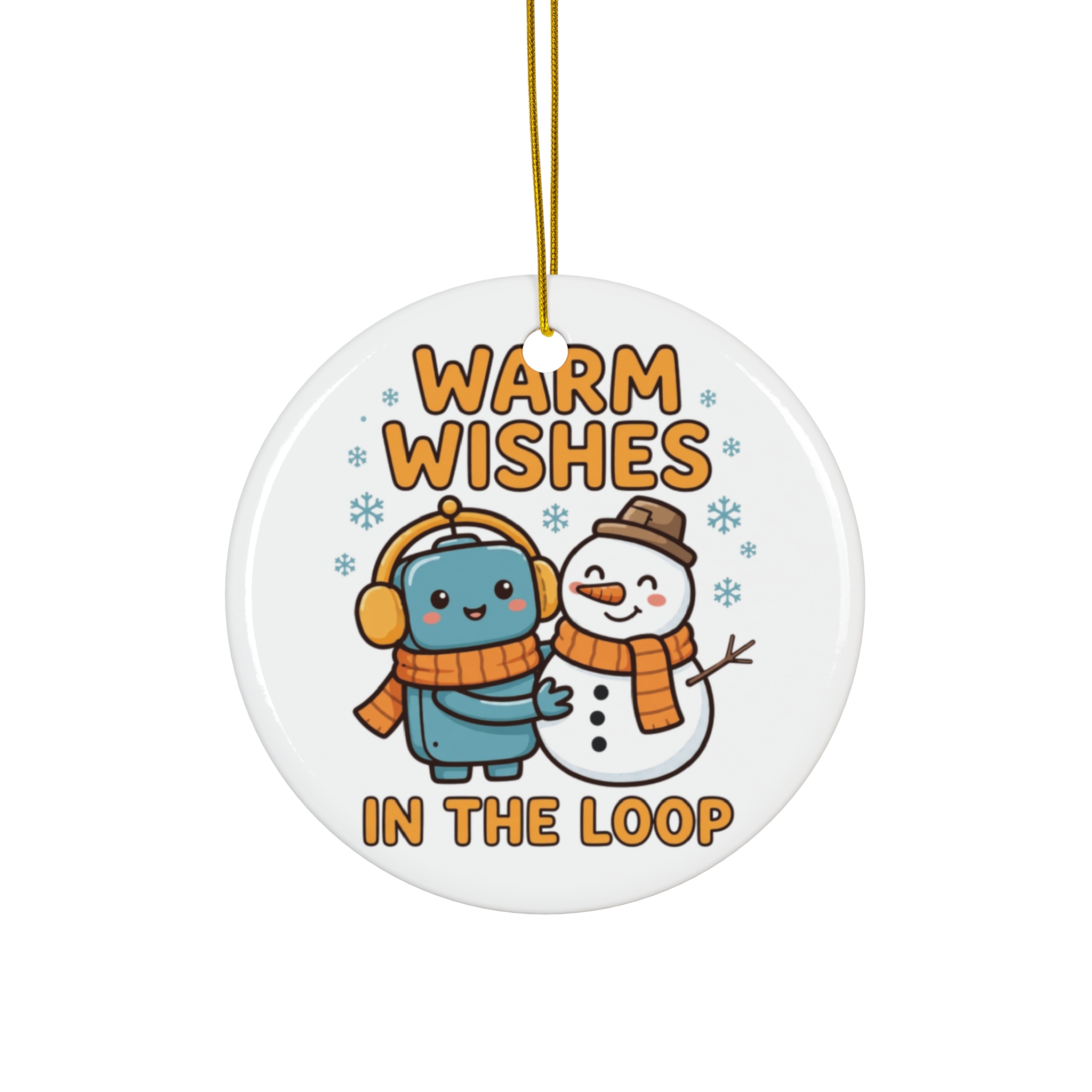 Human-N-Loop Ceramic Ornament, 4 Shapes – Snow Buddy - Image 4