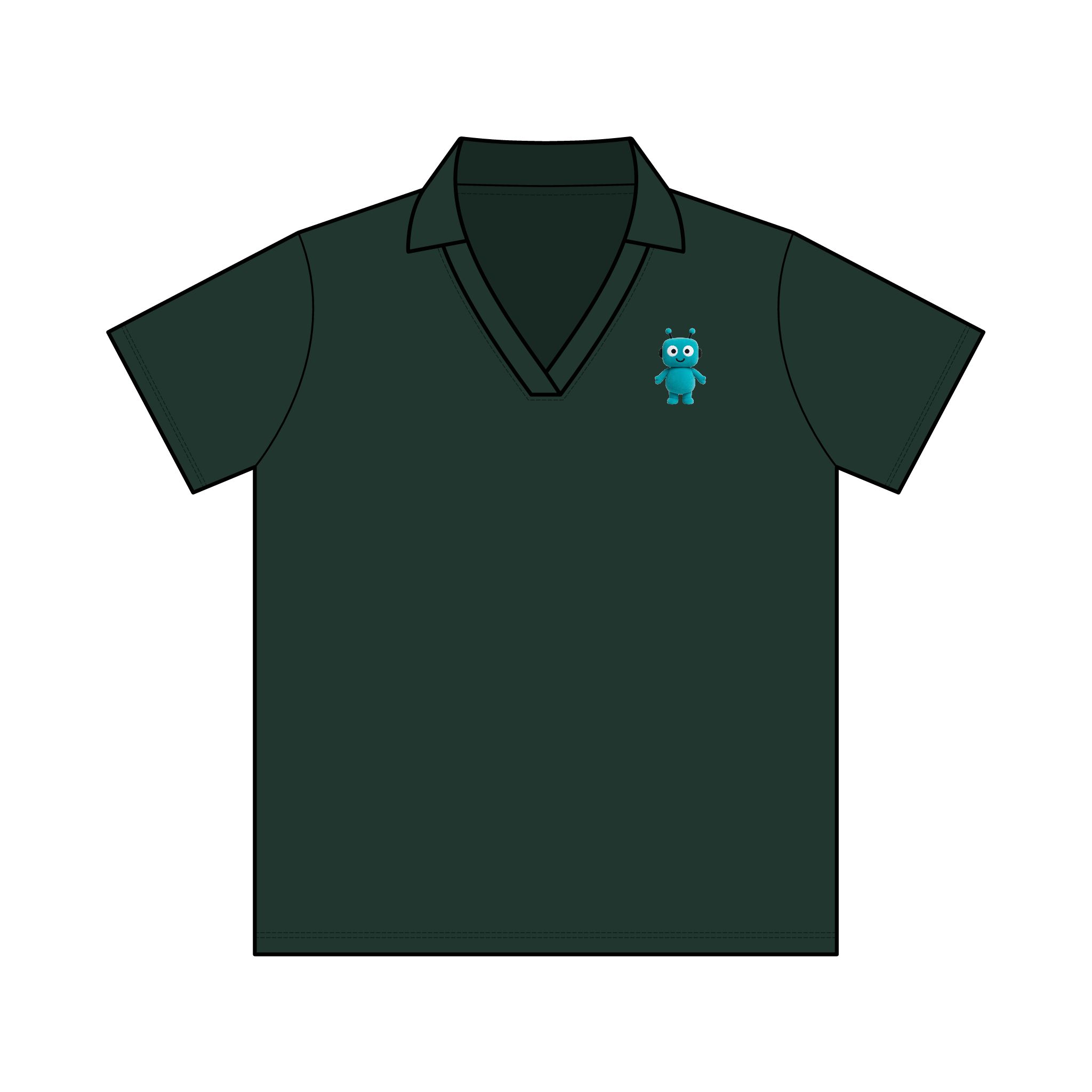 Human-N-Loop Women's Resolve CVC Performance Polo – Teal Bot - Image 21