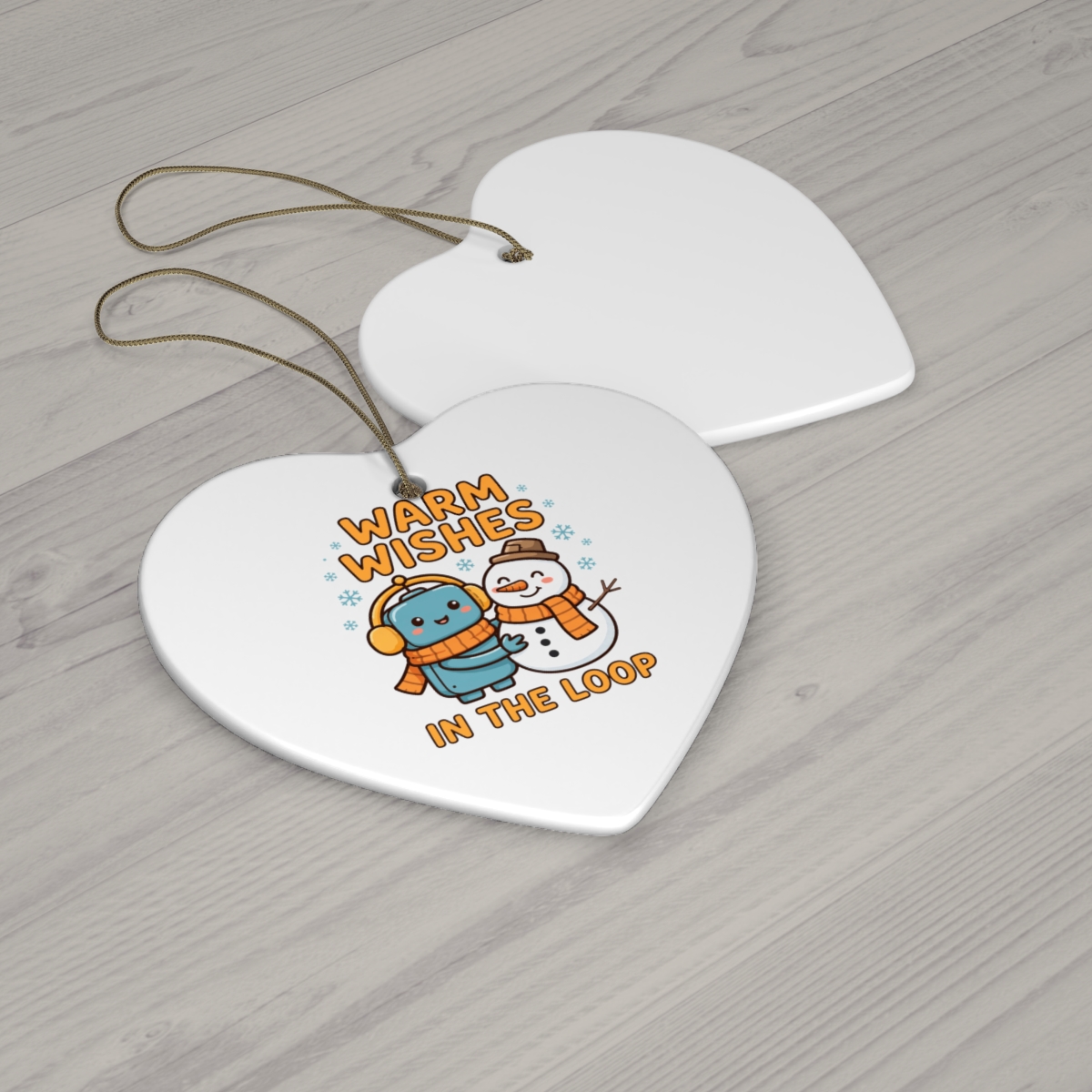 Human-N-Loop Ceramic Ornament, 4 Shapes – Snow Buddy - Image 8