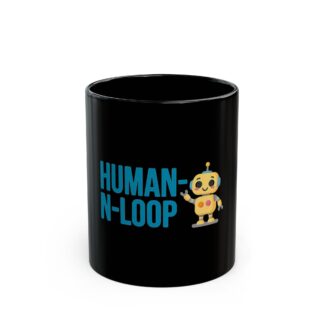 Human-N-Loop Black Mug – Lockup
