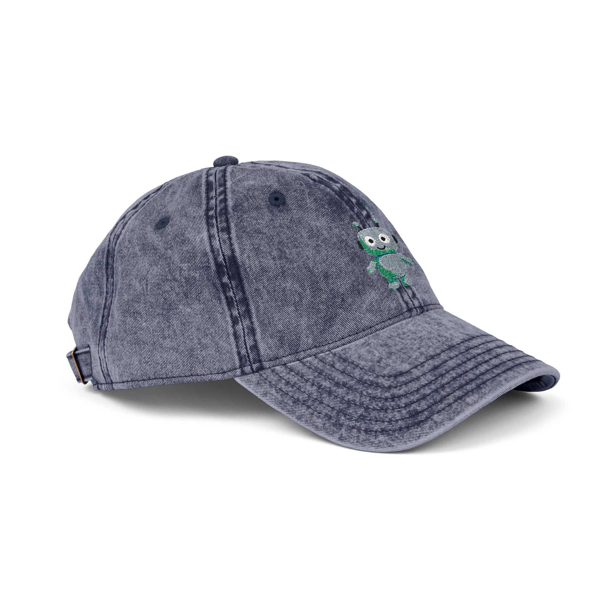 Human-N-Loop Vintage Cap (Embroidery) – Teal Bot - Image 14