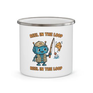 Human-N-Loop Enamel Camp Mug – Reel Loop