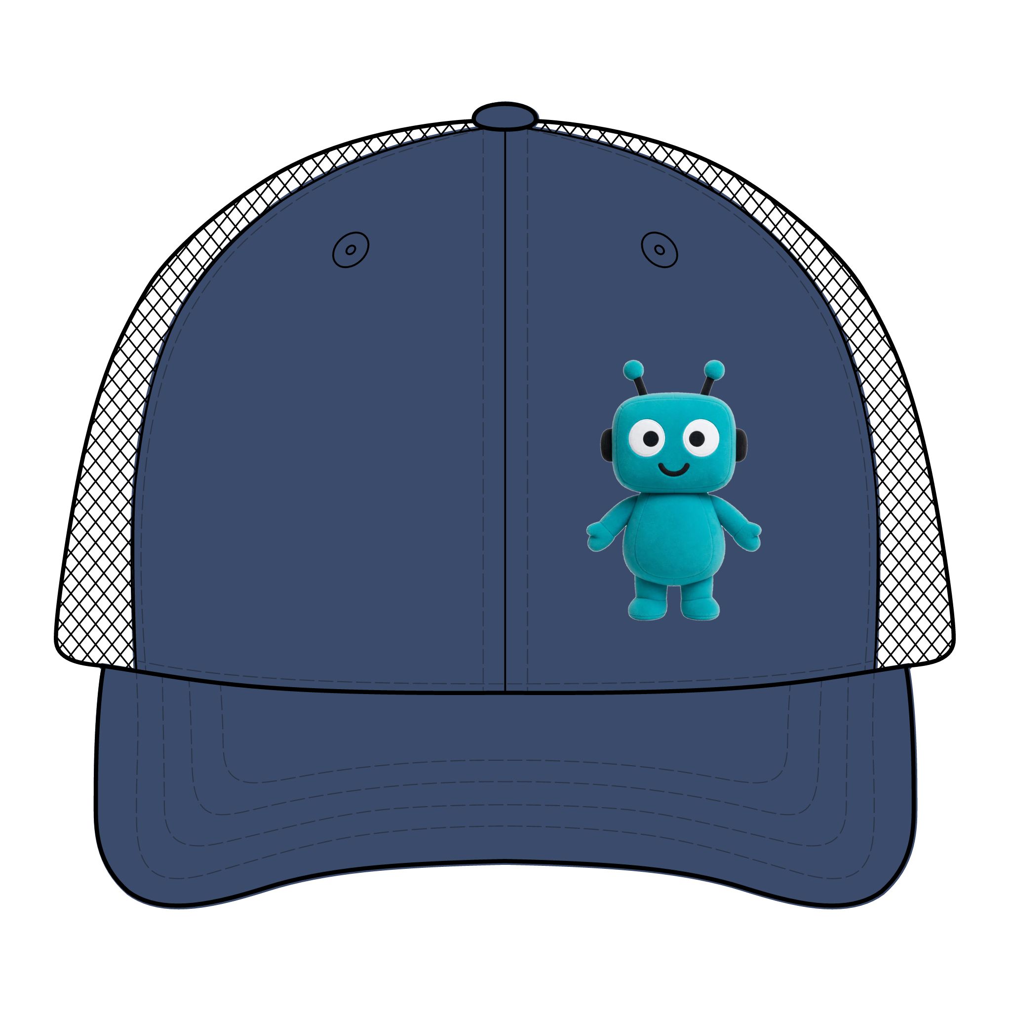 Human-N-Loop Digi Camo Snapback Trucker Cap – Teal Bot - Image 7