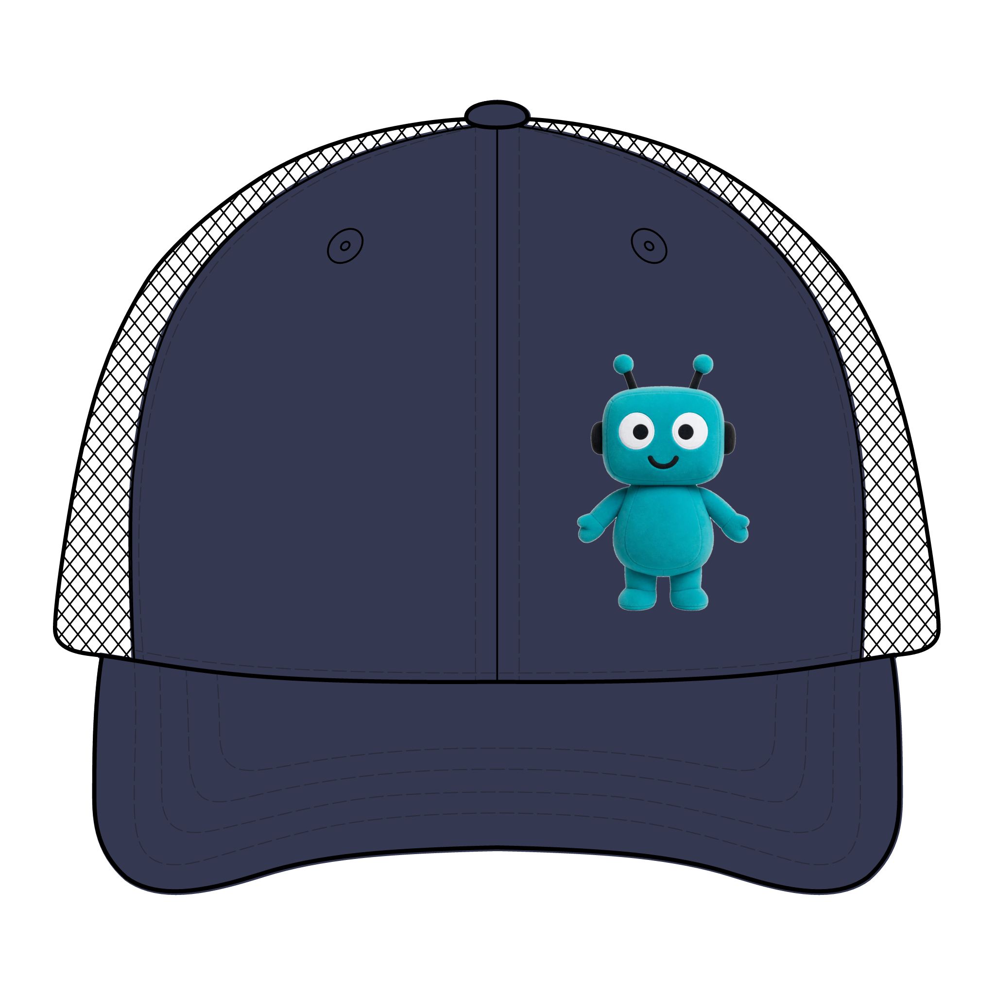 Human-N-Loop Digi Camo Snapback Trucker Cap – Teal Bot - Image 10