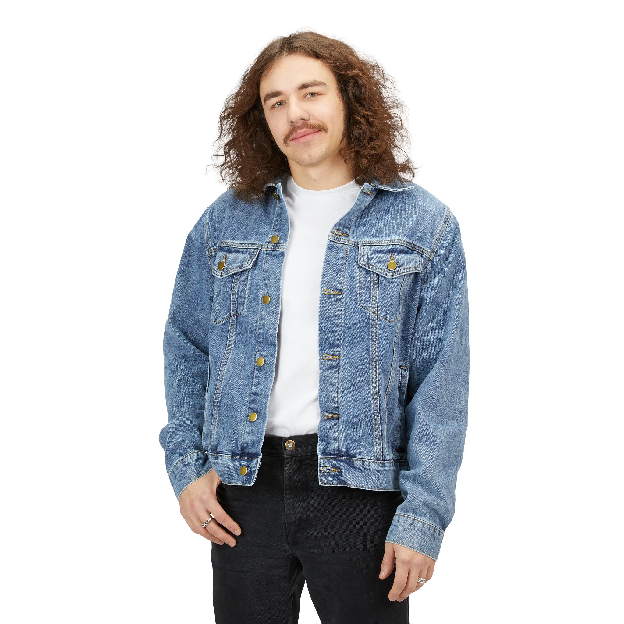 Human-N-Loop Men's Denim Jacket – Waving Bot - Image 3