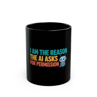 Human-N-Loop Black Mug – Permission