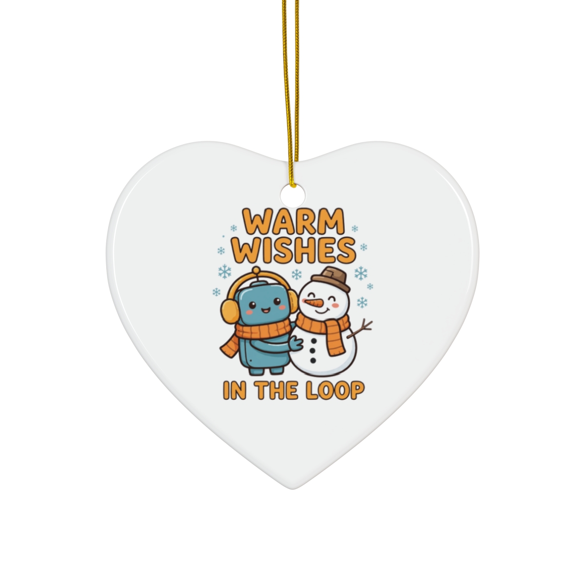Human-N-Loop Ceramic Ornament, 4 Shapes – Snow Buddy - Image 7