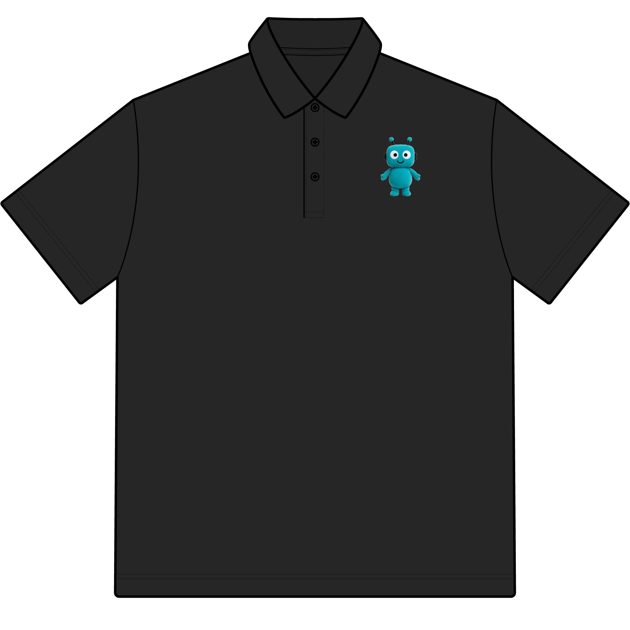 Human-N-Loop Men's Raleigh Stretch Polo – Teal Bot - Image 5