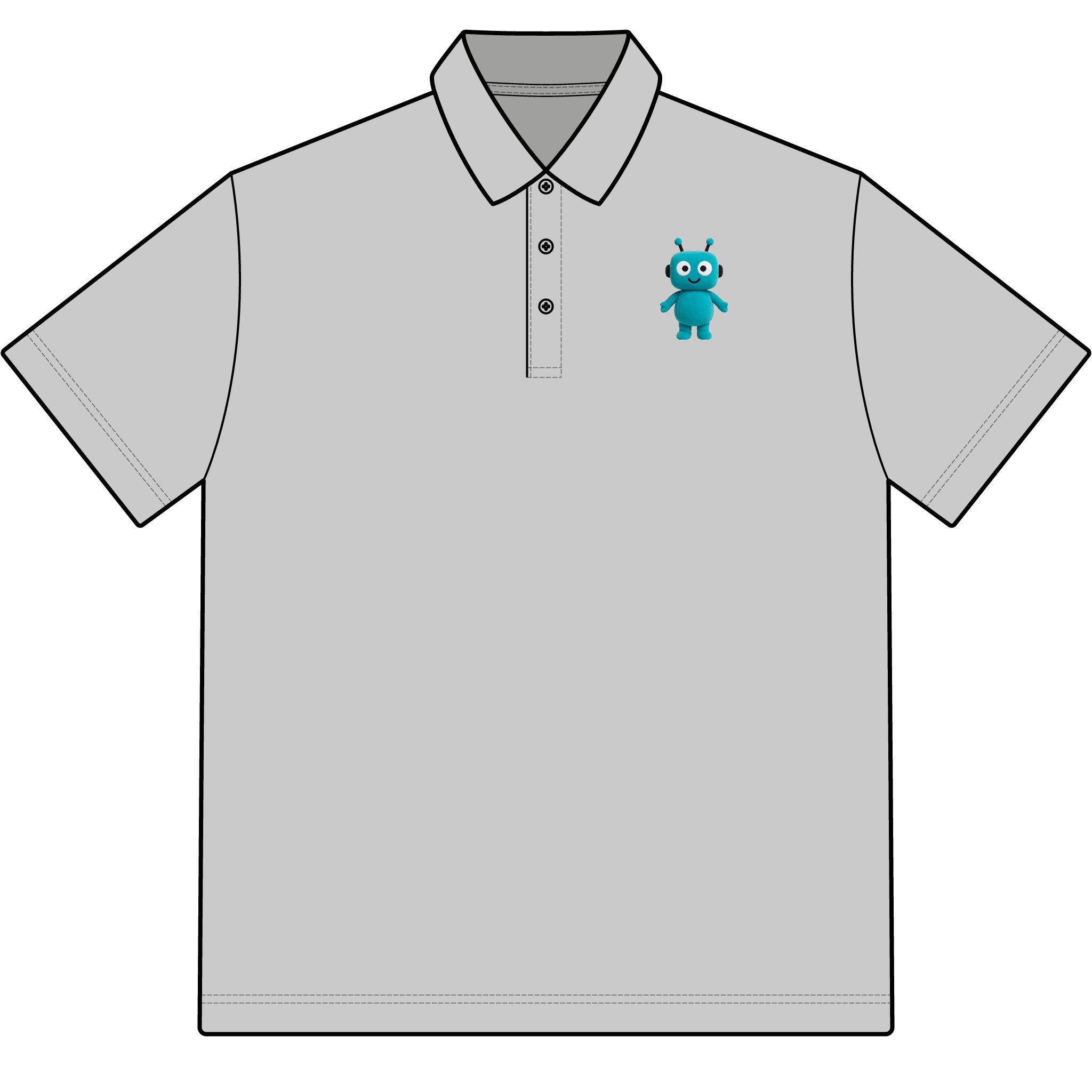 Human-N-Loop Men's Raleigh Stretch Polo – Teal Bot - Image 9