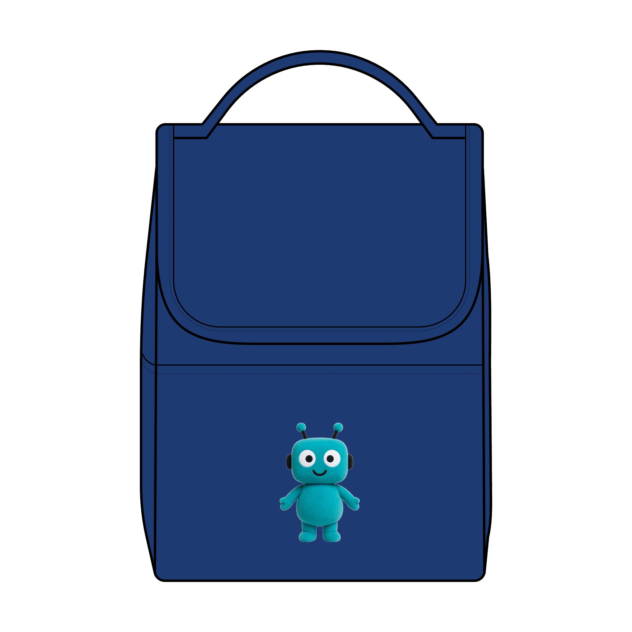 Human-N-Loop Lunch Bag Cooler – Teal Bot - Image 4