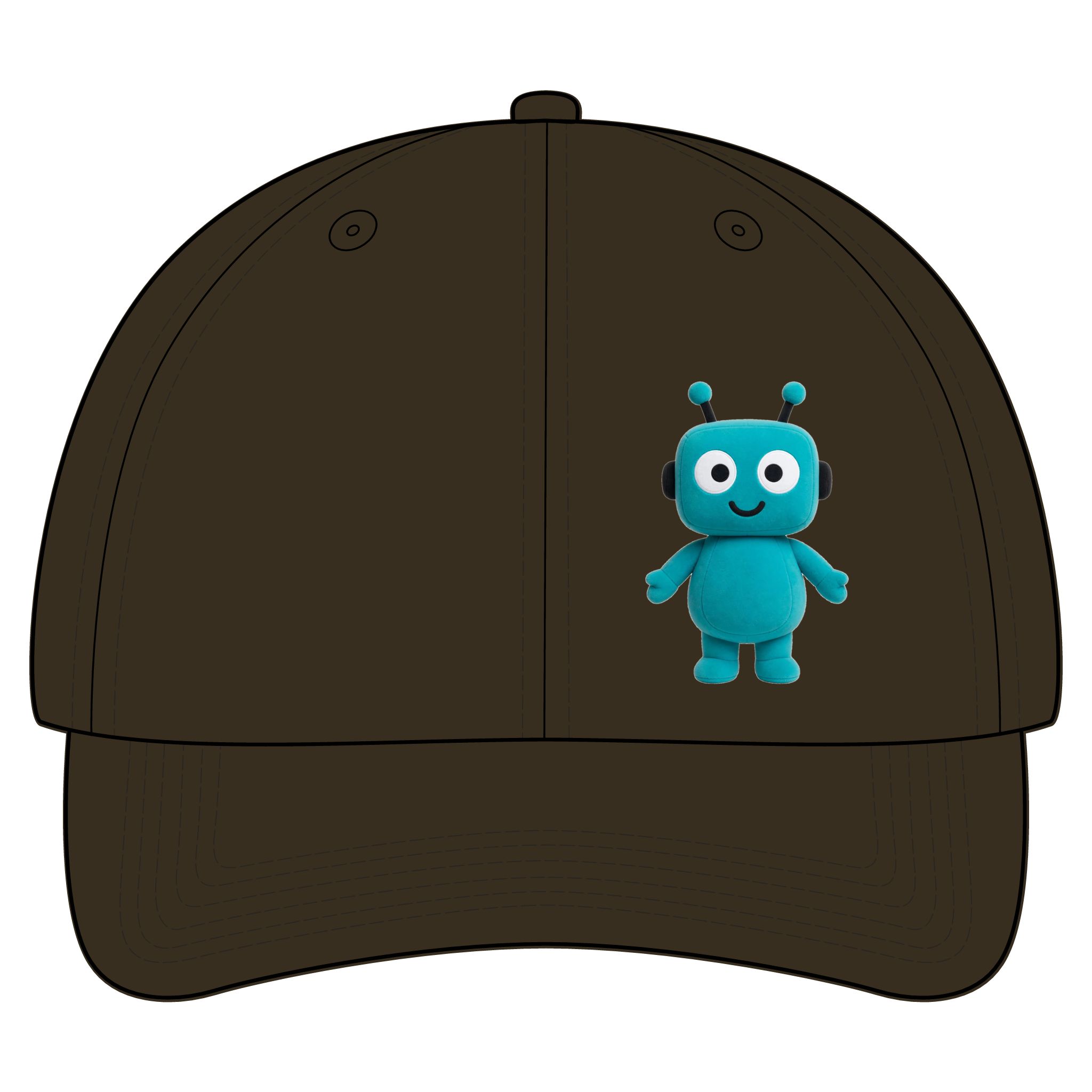 Human-N-Loop Americana Contrast Stitch Cap – Teal Bot - Image 4