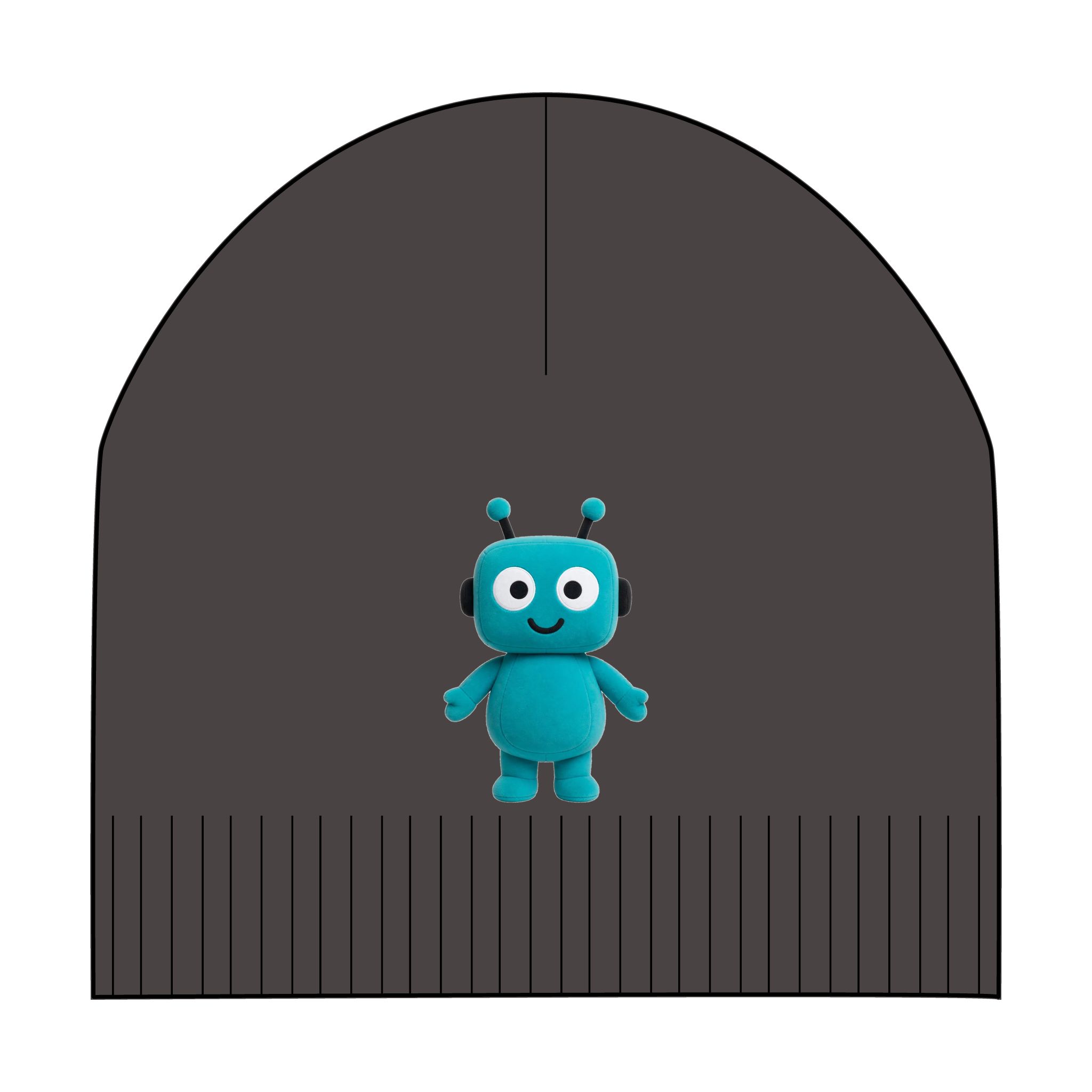 Human-N-Loop 100% Cotton Beanie – Teal Bot