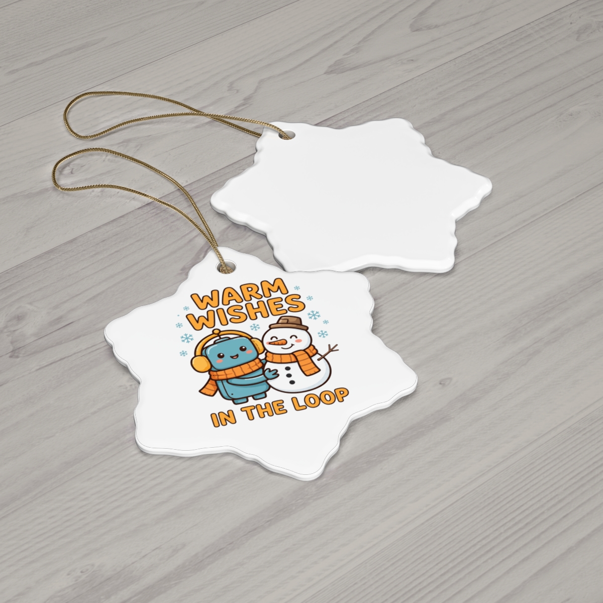 Human-N-Loop Ceramic Ornament, 4 Shapes – Snow Buddy - Image 11