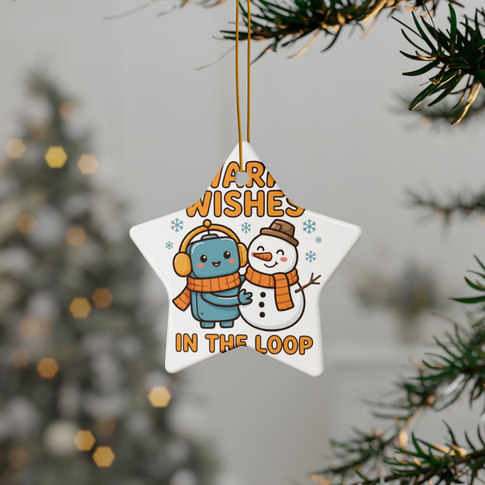 Human-N-Loop Ceramic Ornaments, 2-Sided – Snow Buddy - Image 48