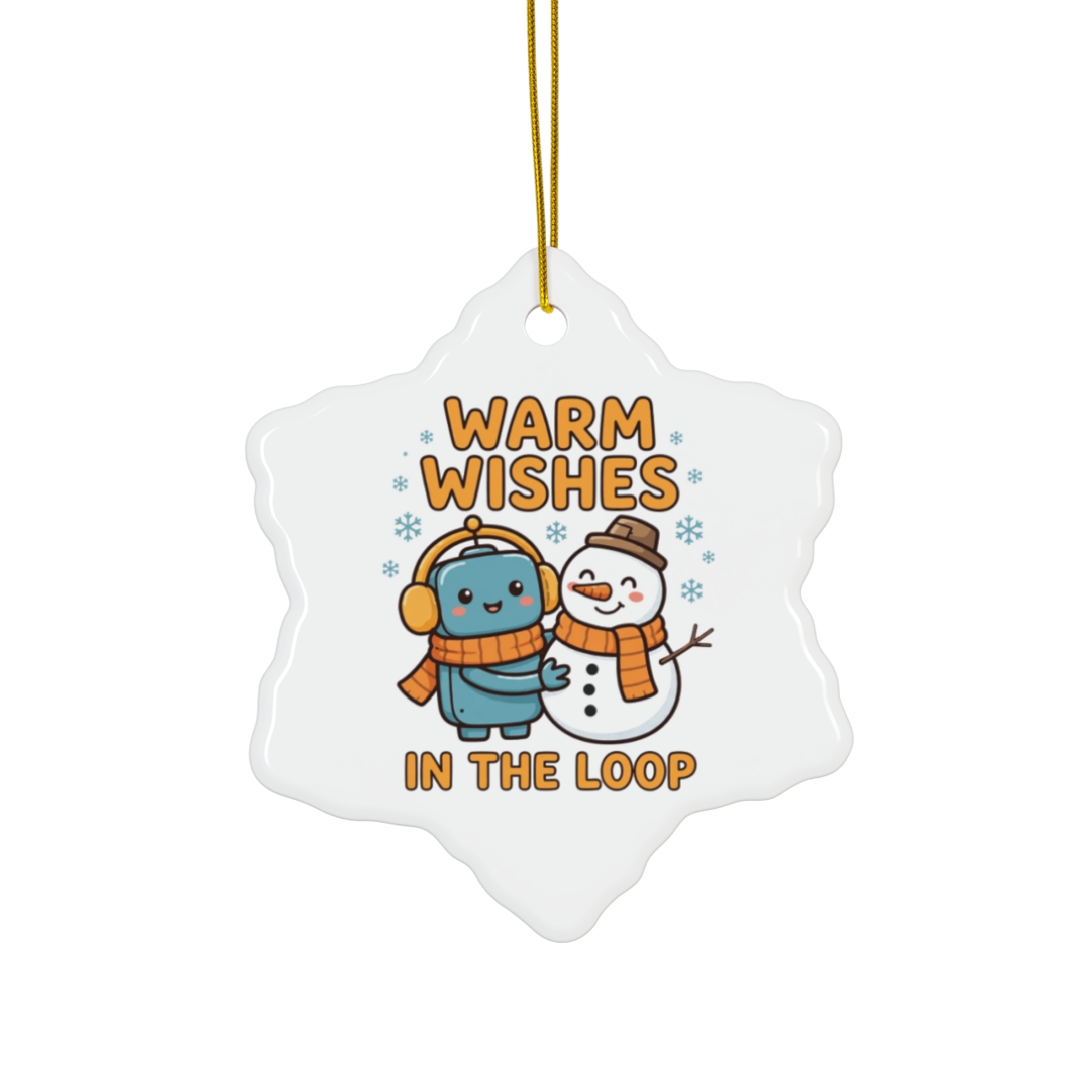 Human-N-Loop Ceramic Ornament, 4 Shapes – Snow Buddy - Image 10