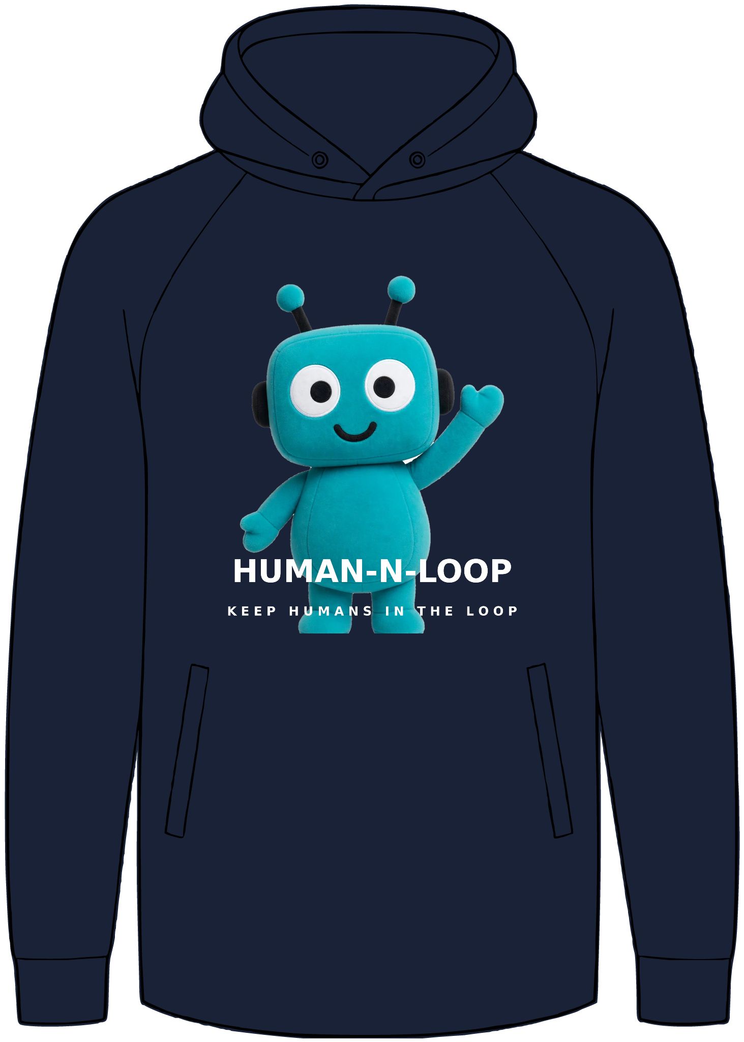 Human-N-Loop Hoodie – Waving Bot - Image 5