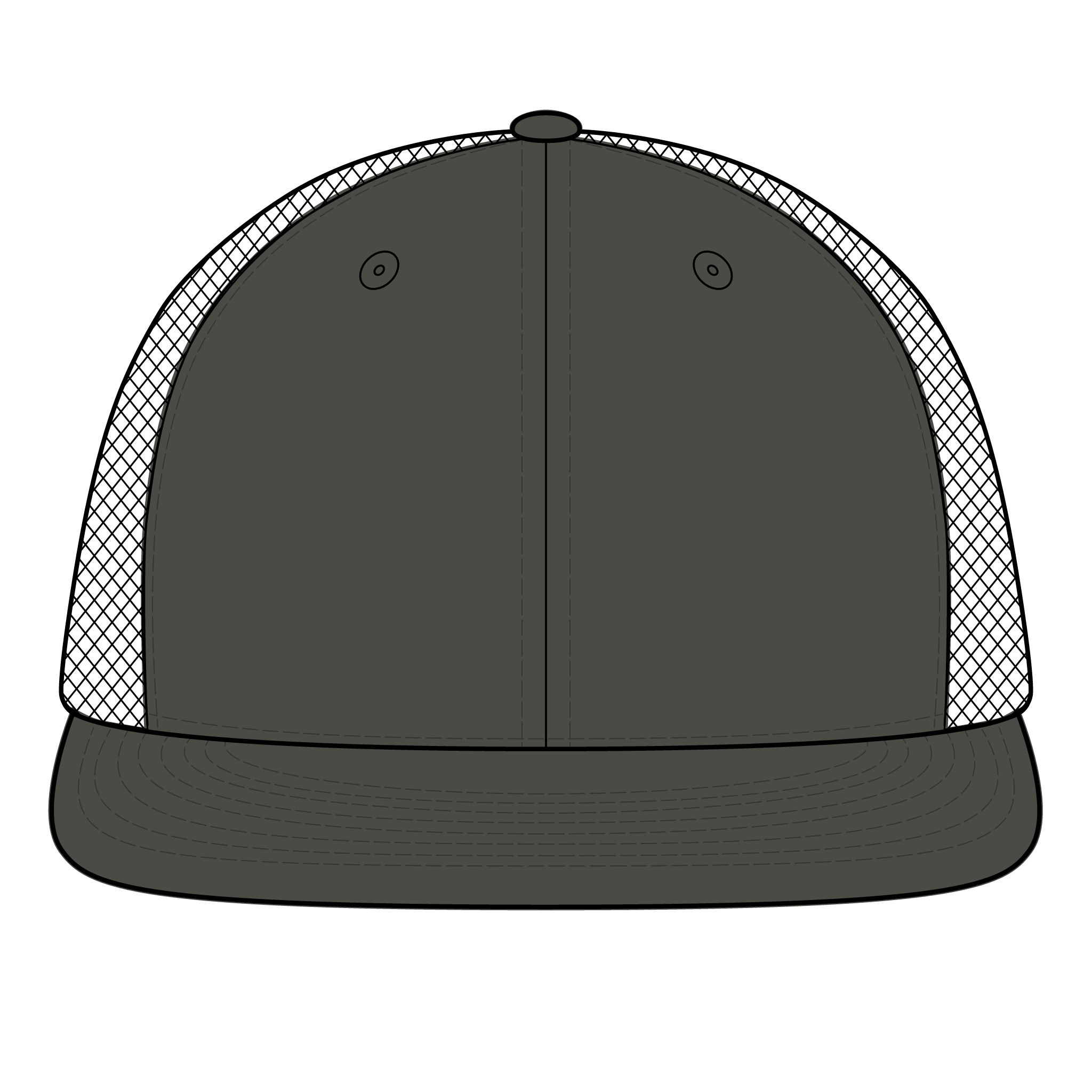 Human-N-Loop Snapback Flat Bill Trucker Cap – Teal Bot - Image 5