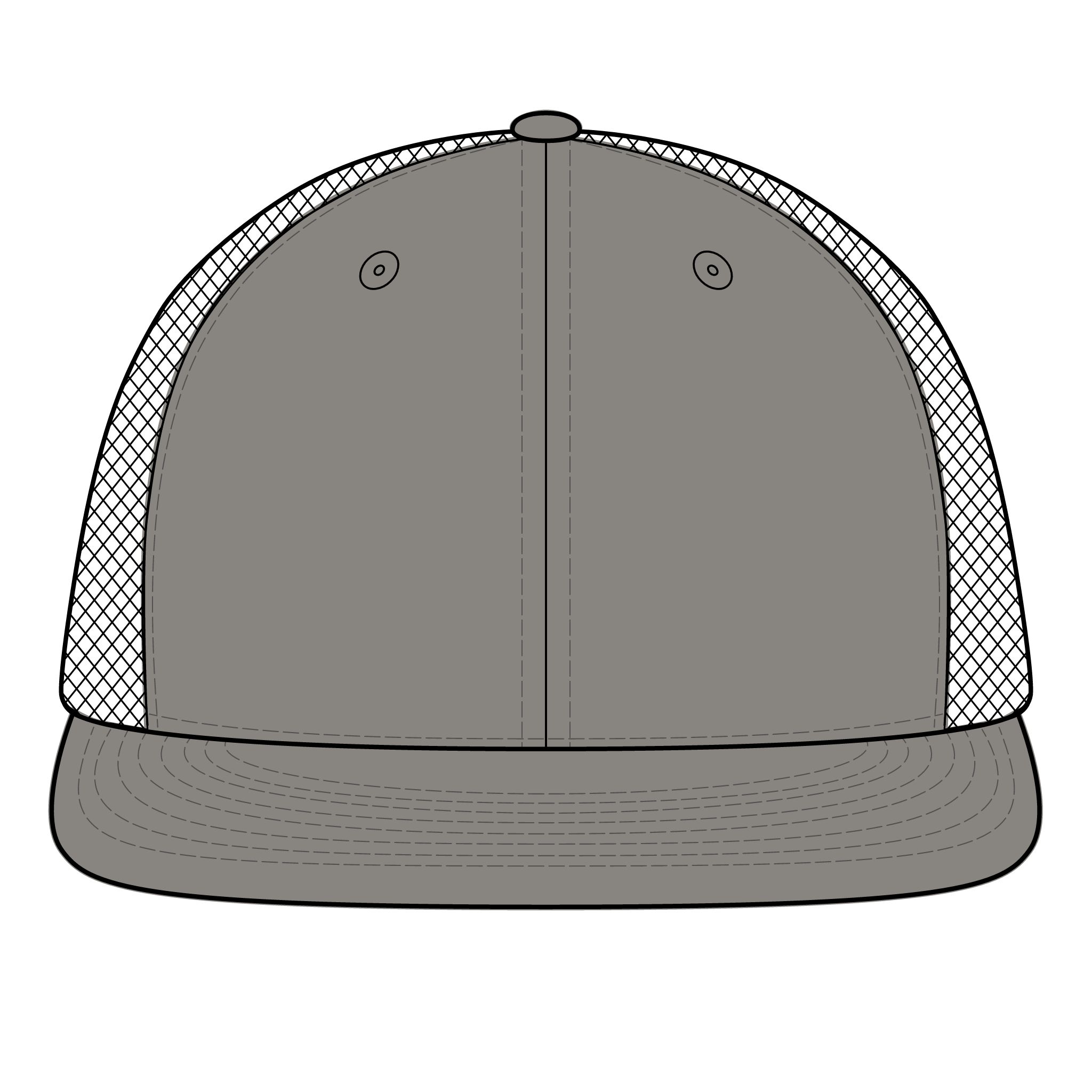 Human-N-Loop Snapback Flat Bill Trucker Cap – Teal Bot - Image 2