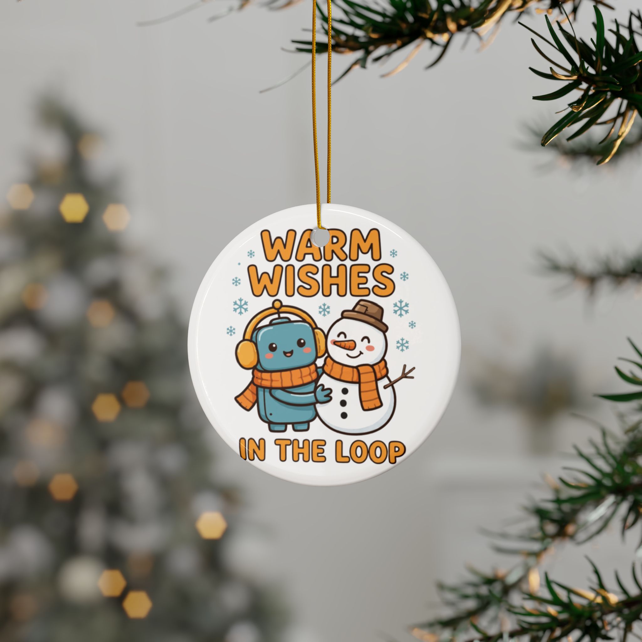 Human-N-Loop Ceramic Ornaments, 2-Sided – Snow Buddy - Image 4