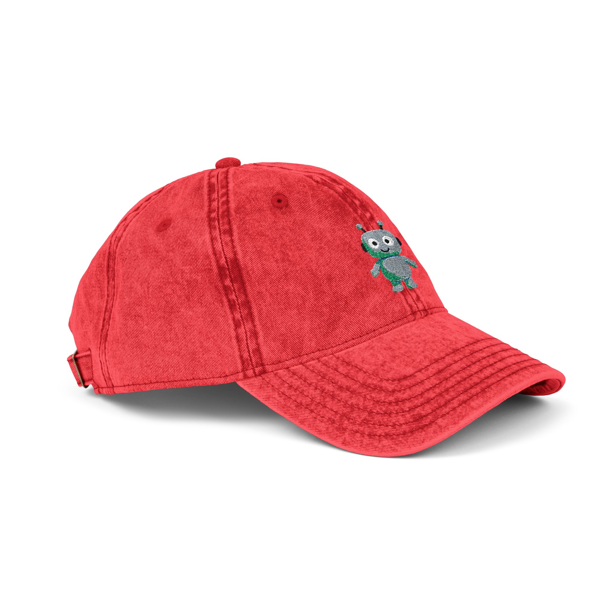 Human-N-Loop Vintage Cap (Embroidery) – Teal Bot - Image 2