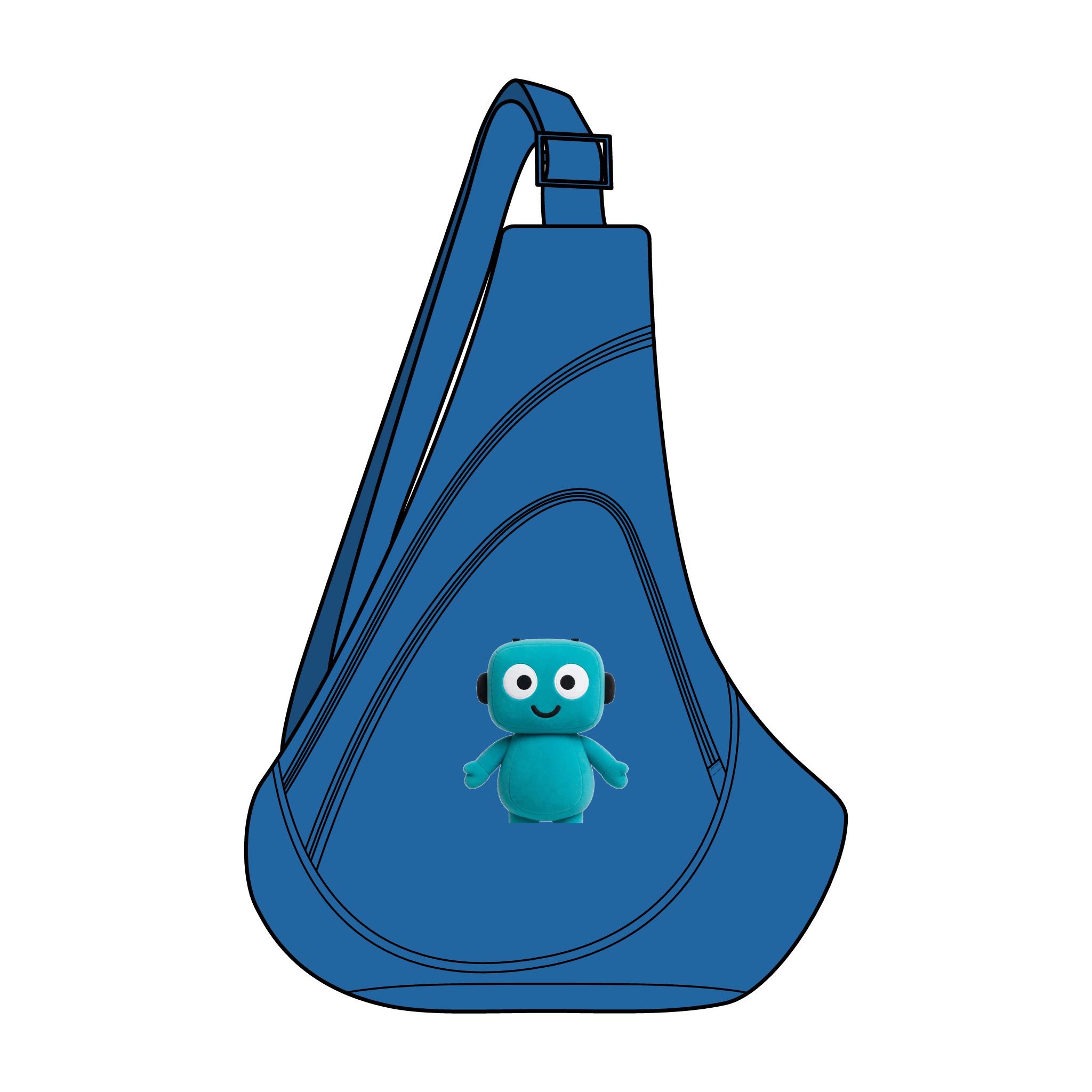 Human-N-Loop Honeycomb Sling Pack – Teal Bot - Image 3