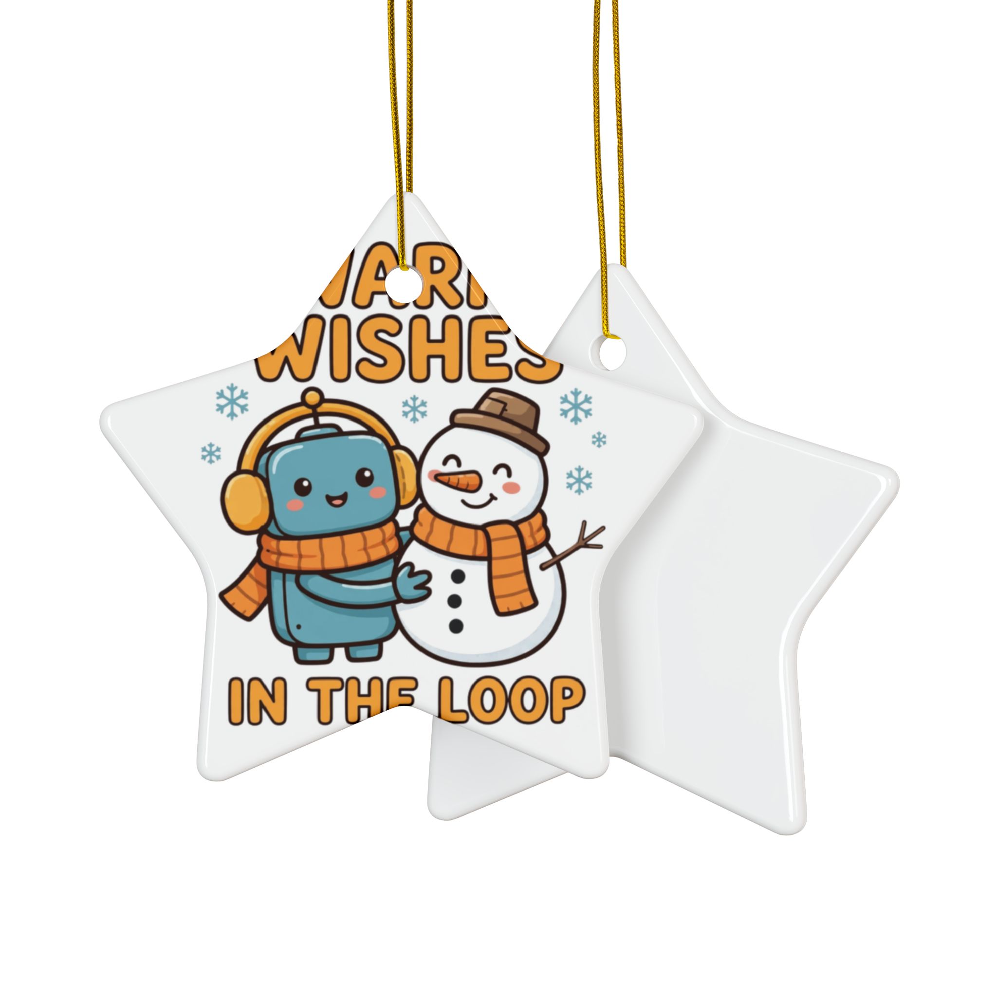 Human-N-Loop Ceramic Ornaments, 2-Sided – Snow Buddy - Image 39