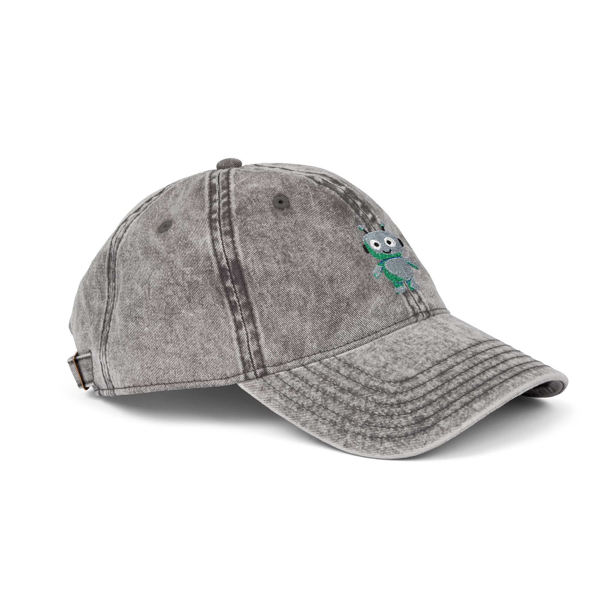 Human-N-Loop Vintage Cap (Embroidery) – Teal Bot - Image 6