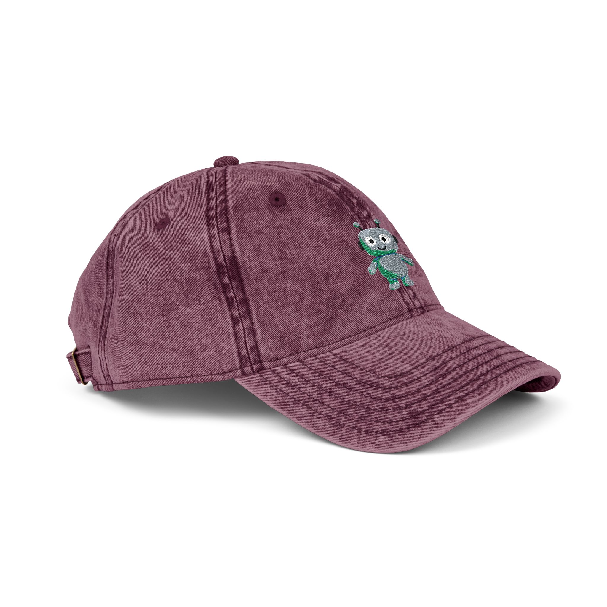 Human-N-Loop Vintage Cap (Embroidery) – Teal Bot - Image 22